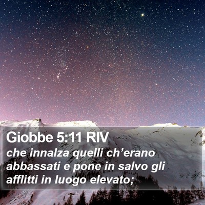 Giobbe 5:11 RIV Bible Verse Image