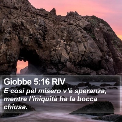 Giobbe 5:16 RIV Bible Verse Image