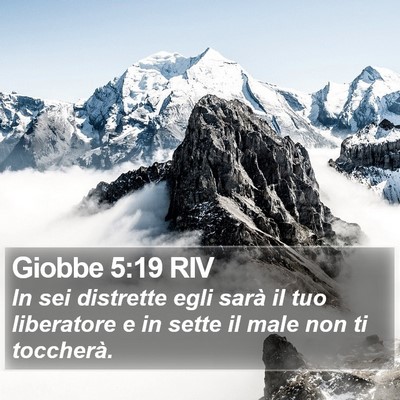 Giobbe 5:19 RIV Bible Verse Image