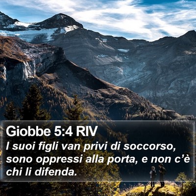 Giobbe 5:4 RIV Bible Verse Image