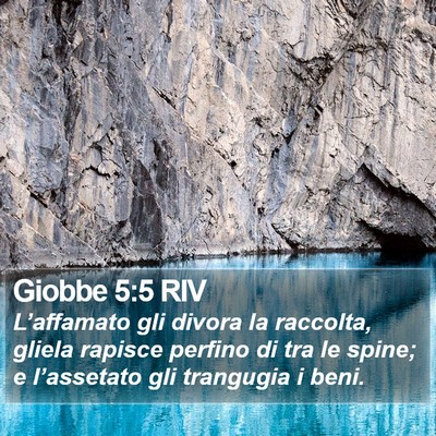 Giobbe 5:5 RIV Bible Verse Image