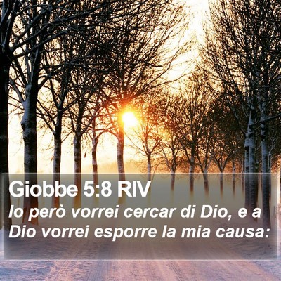 Giobbe 5:8 RIV Bible Verse Image