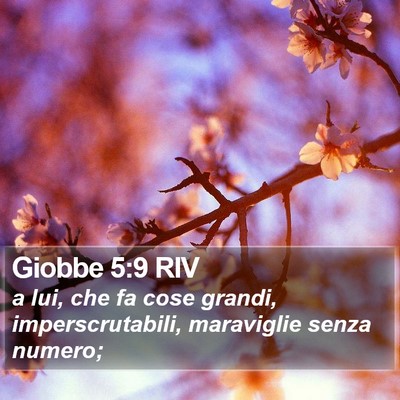 Giobbe 5:9 RIV Bible Verse Image