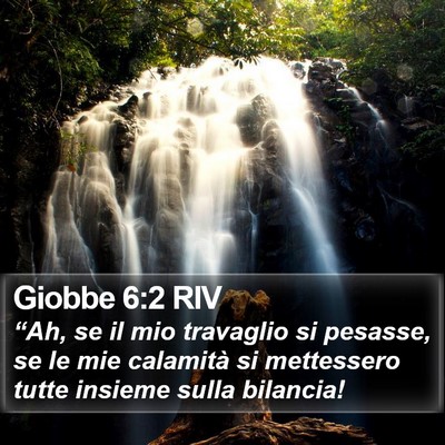 Giobbe 6:2 RIV Bible Verse Image