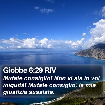 Giobbe 6:29 RIV Bible Verse Image