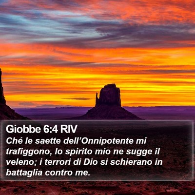 Giobbe 6:4 RIV Bible Verse Image