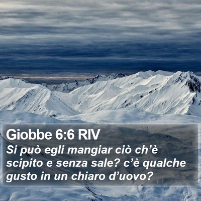 Giobbe 6:6 RIV Bible Verse Image
