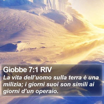 Giobbe 7:1 RIV Bible Verse Image