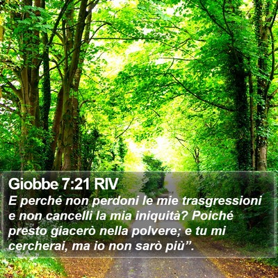 Giobbe 7:21 RIV Bible Verse Image