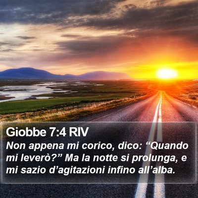 Giobbe 7:4 RIV Bible Verse Image