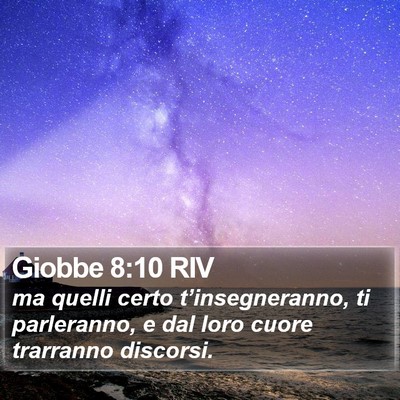 Giobbe 8:10 RIV Bible Verse Image