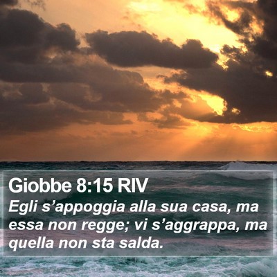 Giobbe 8:15 RIV Bible Verse Image
