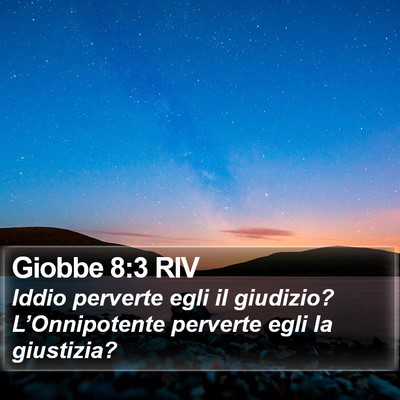 Giobbe 8:3 RIV Bible Verse Image