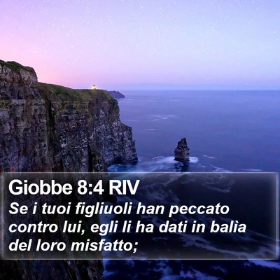 Giobbe 8:4 RIV Bible Verse Image