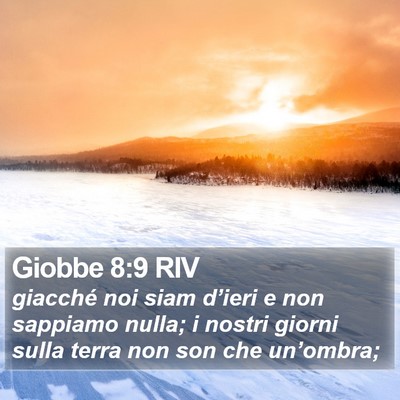 Giobbe 8:9 RIV Bible Verse Image