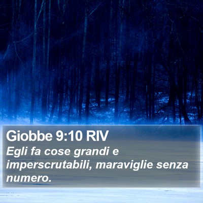 Giobbe 9:10 RIV Bible Verse Image