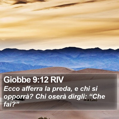 Giobbe 9:12 RIV Bible Verse Image