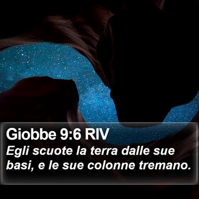 Giobbe 9:6 RIV Bible Verse Image