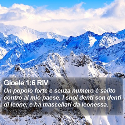 Gioele 1:6 RIV Bible Verse Image
