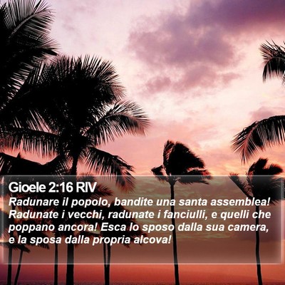 Gioele 2:16 RIV Bible Verse Image
