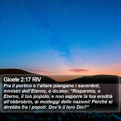 Gioele 2:17 RIV Bible Verse Image