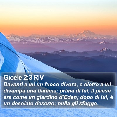 Gioele 2:3 RIV Bible Verse Image