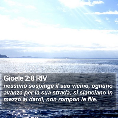 Gioele 2:8 RIV Bible Verse Image