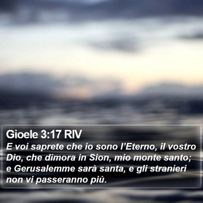 Gioele 3:17 RIV Bible Verse Image