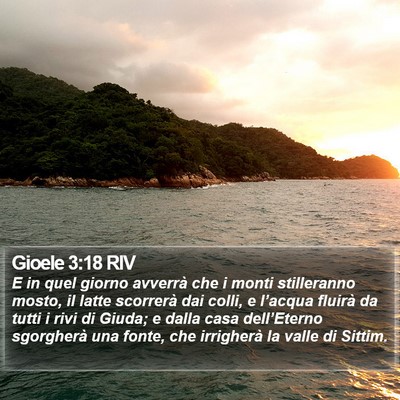 Gioele 3:18 RIV Bible Verse Image
