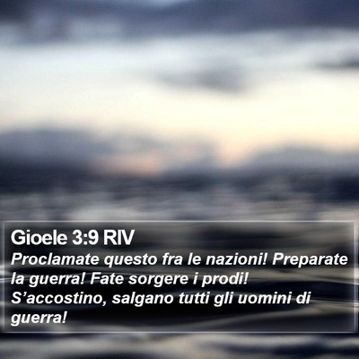 Gioele 3:9 RIV Bible Verse Image