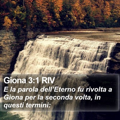 Giona 3:1 RIV Bible Verse Image