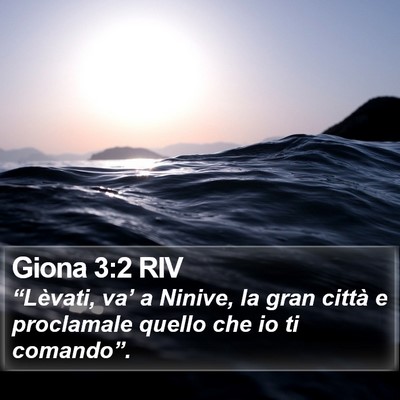 Giona 3:2 RIV Bible Verse Image