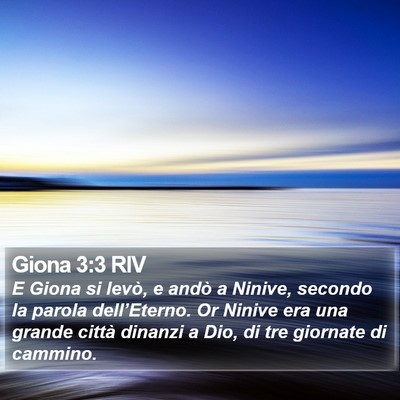 Giona 3:3 RIV Bible Verse Image