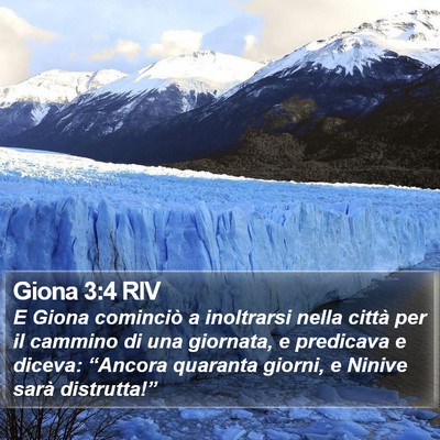 Giona 3:4 RIV Bible Verse Image