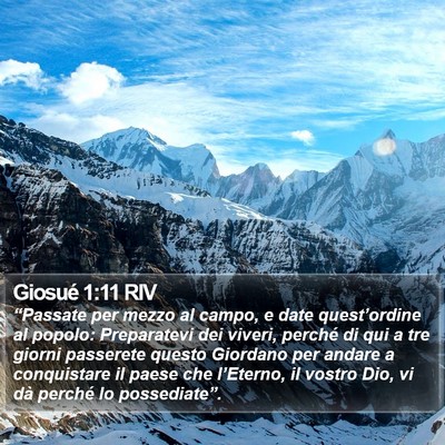 Giosué 1:11 RIV Bible Verse Image