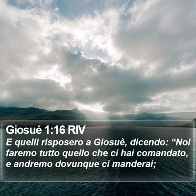 Giosué 1:16 RIV Bible Verse Image