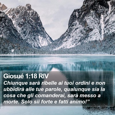 Giosué 1:18 RIV Bible Verse Image