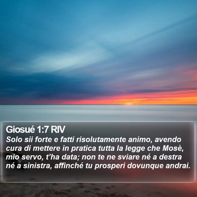 Giosué 1:7 RIV Bible Verse Image