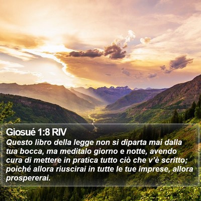 Giosué 1:8 RIV Bible Verse Image