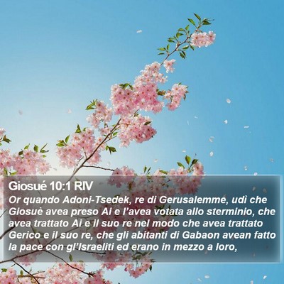 Giosué 10:1 RIV Bible Verse Image