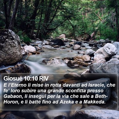Giosué 10:10 RIV Bible Verse Image