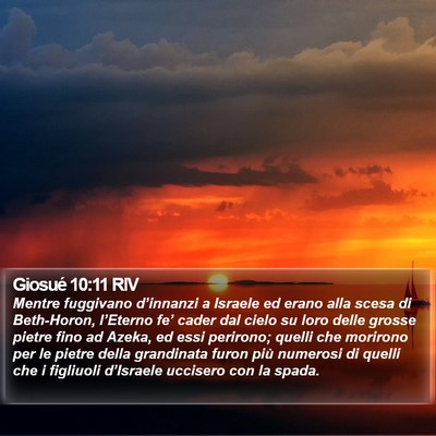 Giosué 10:11 RIV Bible Verse Image