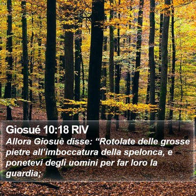 Giosué 10:18 RIV Bible Verse Image