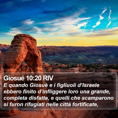 Giosué 10:20 RIV Bible Verse Image