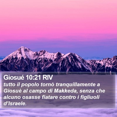 Giosué 10:21 RIV Bible Verse Image