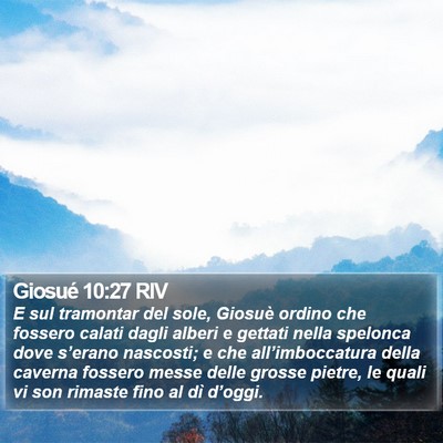 Giosué 10:27 RIV Bible Verse Image