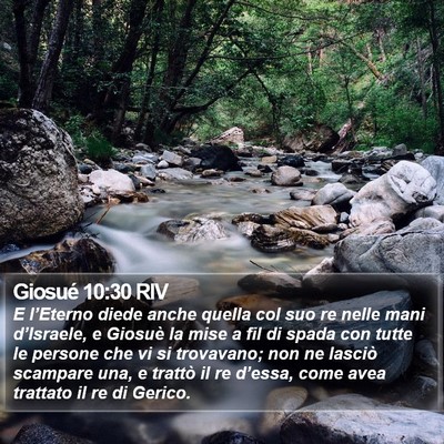 Giosué 10:30 RIV Bible Verse Image