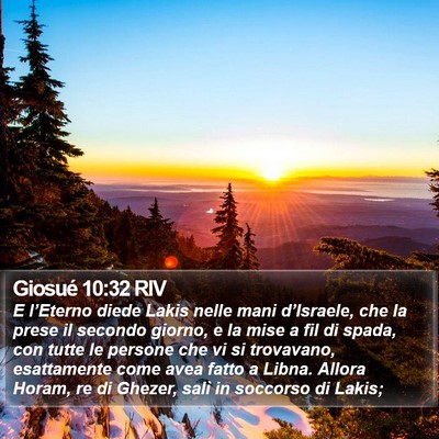 Giosué 10:32 RIV Bible Verse Image