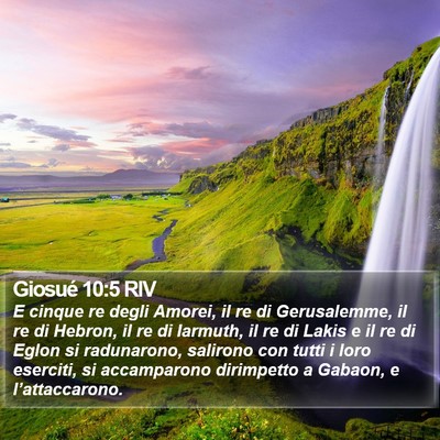 Giosué 10:5 RIV Bible Verse Image