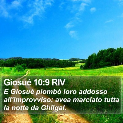 Giosué 10:9 RIV Bible Verse Image